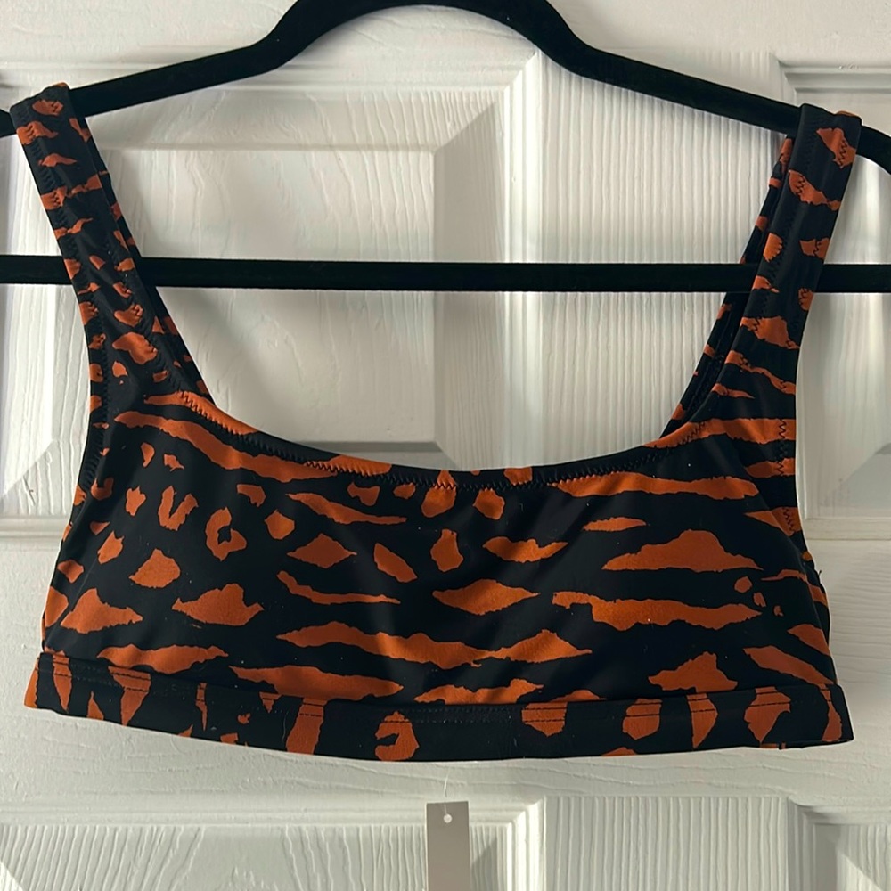 Madewell Second Wave Balconette Bikini Top in Animal Attraction, size S